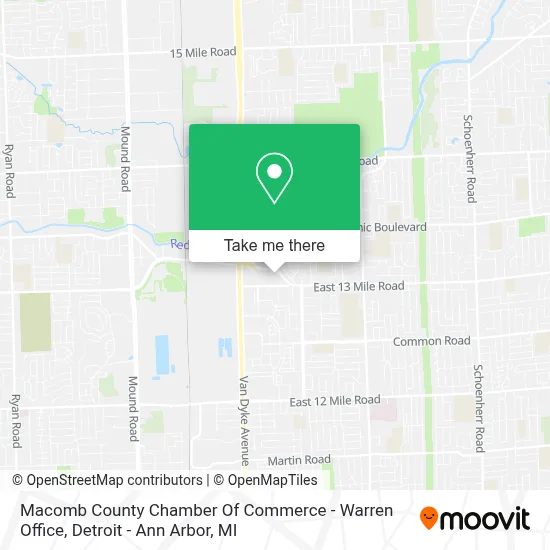 Macomb County Chamber Of Commerce - Warren Office map