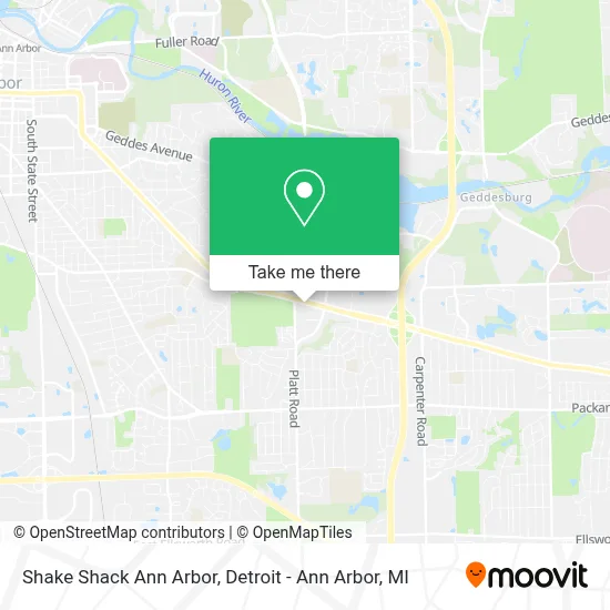 Shake Shack Ann Arbor map