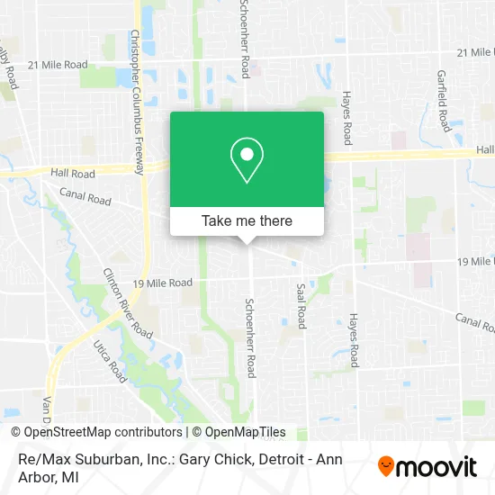 Re / Max Suburban, Inc.: Gary Chick map