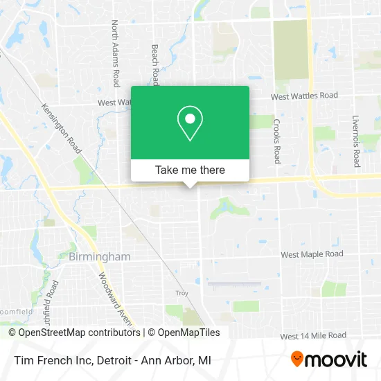 Tim French Inc map