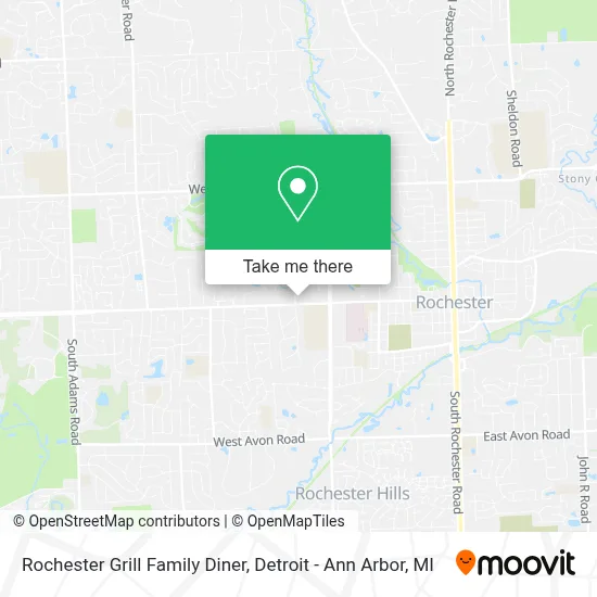 Rochester Grill Family Diner map