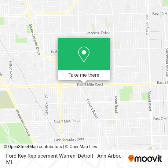 Ford Key Replacement Warren map