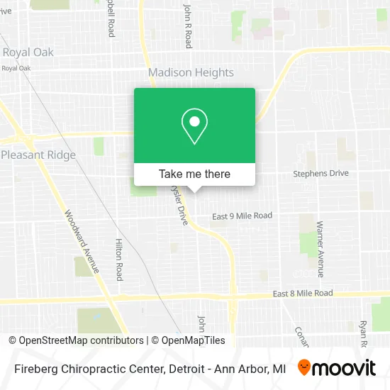 Fireberg Chiropractic Center map