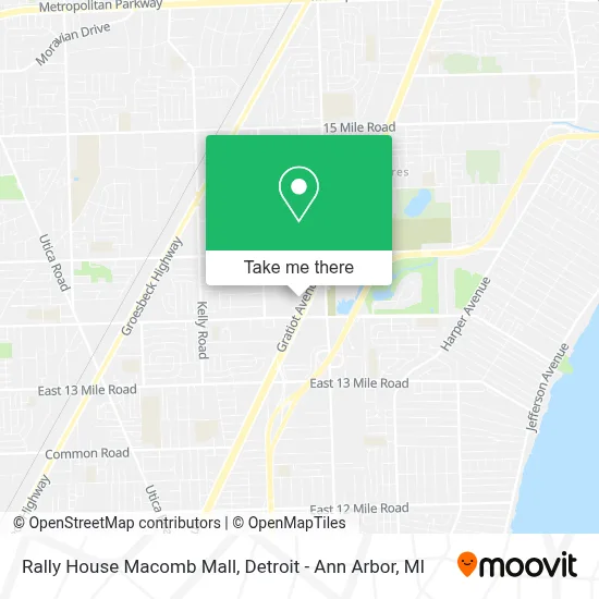 Rally House Macomb Mall map