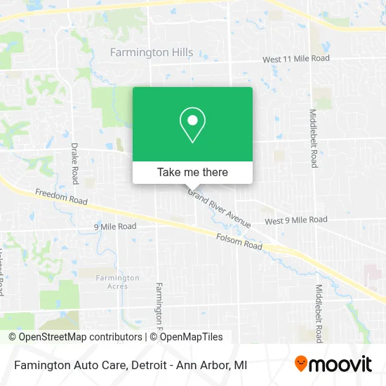 Famington Auto Care map