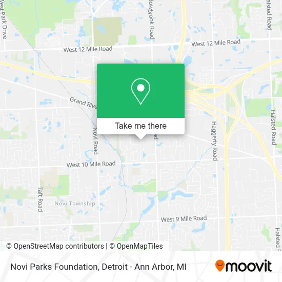 Novi Parks Foundation map