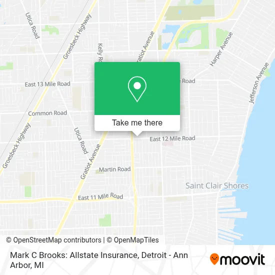 Mark C Brooks: Allstate Insurance map