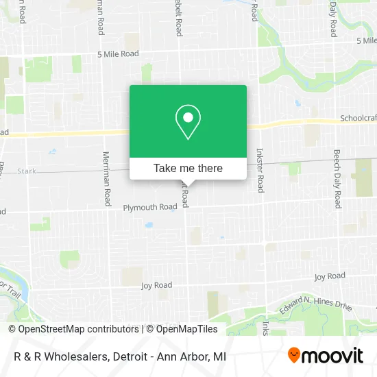 R & R Wholesalers map