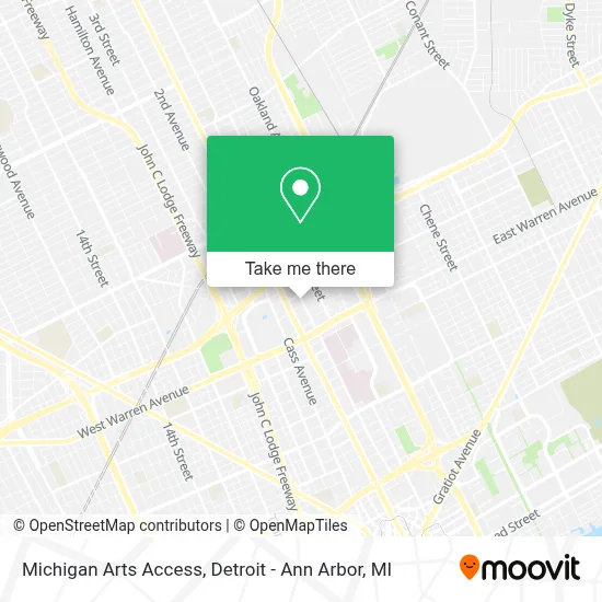 Michigan Arts Access map