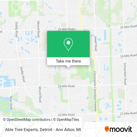 Able Tree Experts map