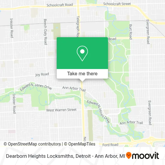 Dearborn Heights Locksmiths map