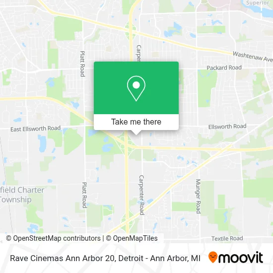 Rave Cinemas Ann Arbor 20 map
