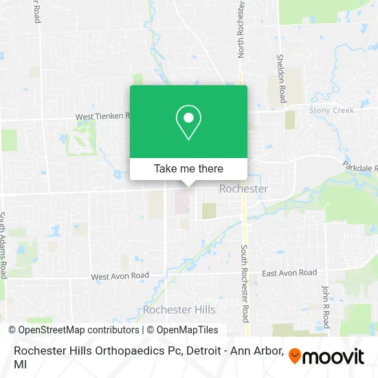 Rochester Hills Orthopaedics Pc map