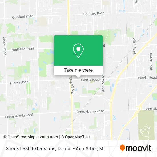 Sheek Lash Extensions map