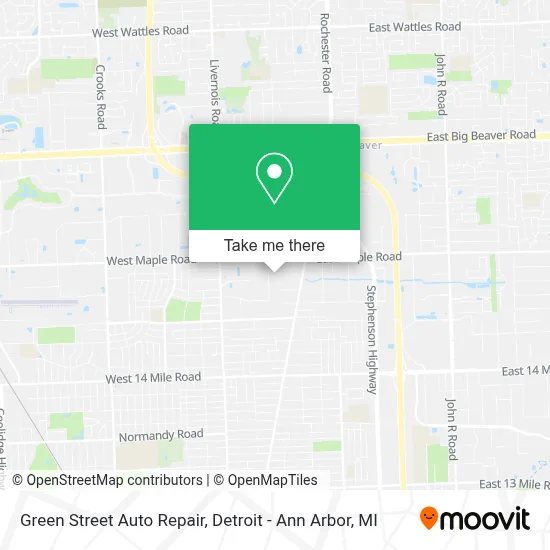 Green Street Auto Repair map