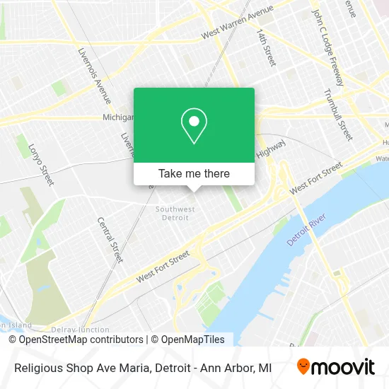 Religious Shop Ave Maria map