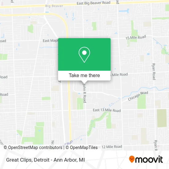 Great Clips map
