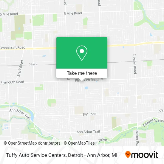Tuffy Auto Service Centers map