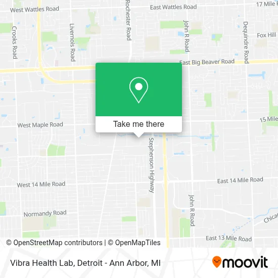 Vibra Health Lab map
