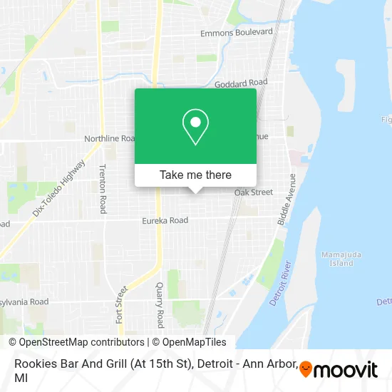 Rookies Bar And Grill (At 15th St) map