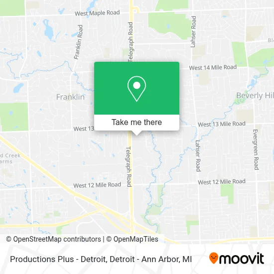 Productions Plus - Detroit map