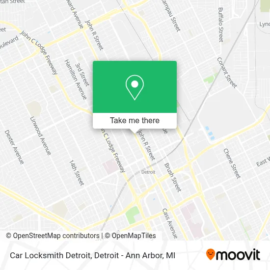 Car Locksmith Detroit map