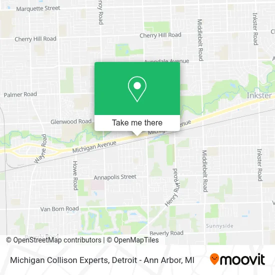 Michigan Collison Experts map