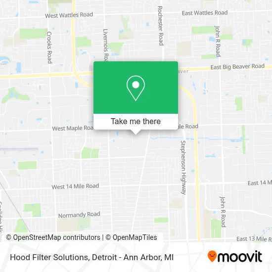 Hood Filter Solutions map