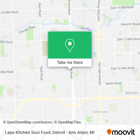 Lape Kitchen Soul Food map