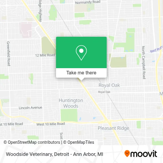 Woodside Veterinary map