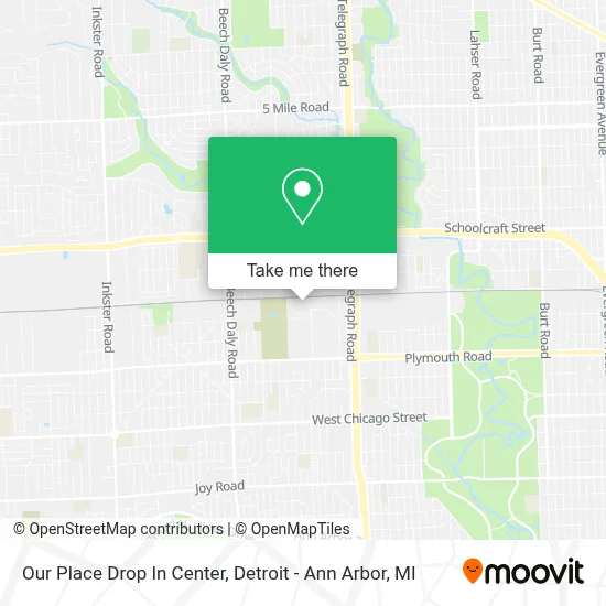 Our Place Drop In Center map