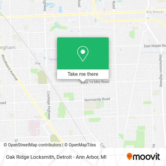 Oak Ridge Locksmith map
