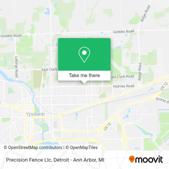 Precision Fence Llc map