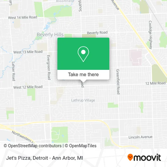 Jet's Pizza map