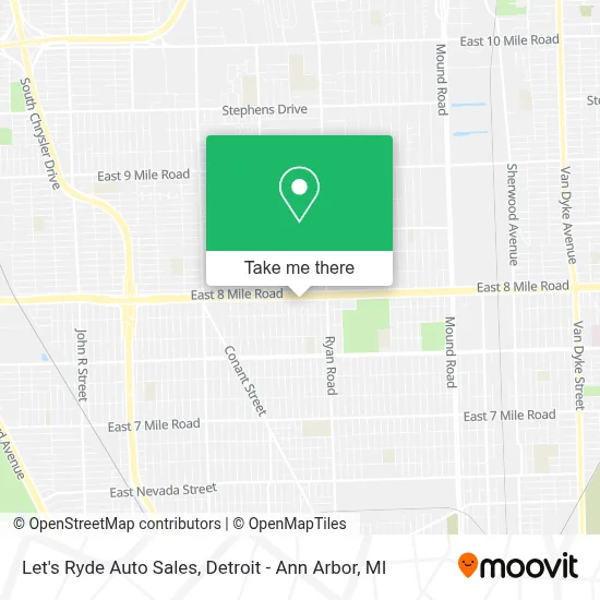 Let's Ryde Auto Sales map