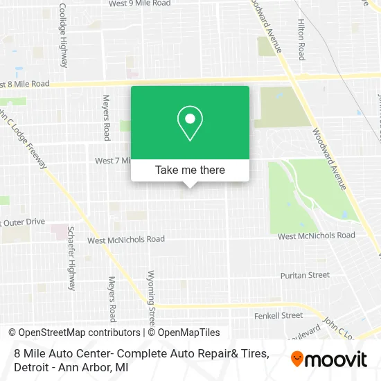 8 Mile Auto Center- Complete Auto Repair& Tires map