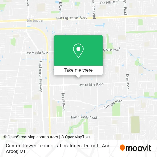 Control Power Testing Laboratories map