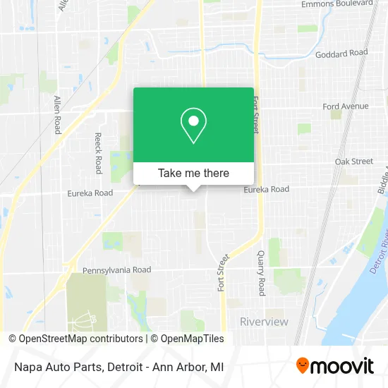 Napa Auto Parts map