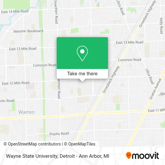 Wayne State University map
