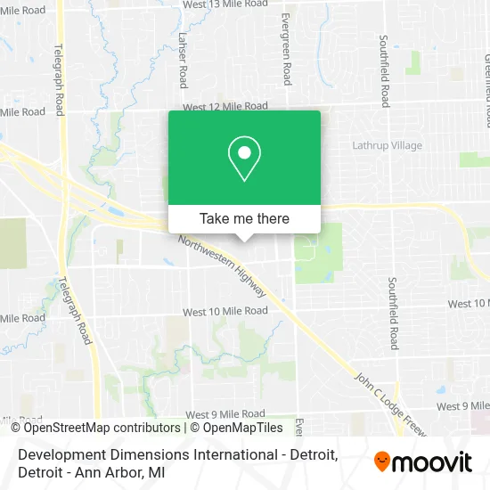 Development Dimensions International - Detroit map
