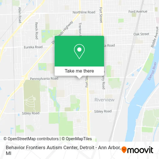 Behavior Frontiers Autism Center map