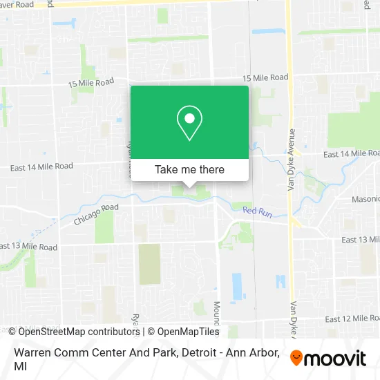 Warren Comm Center And Park map