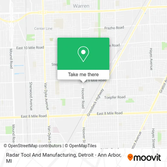 Radar Tool And Manufacturing map