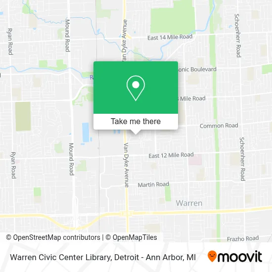Warren Civic Center Library map
