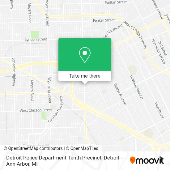 Detroit Police Department Tenth Precinct map