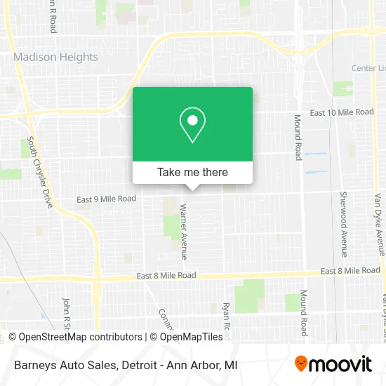 Barneys Auto Sales map