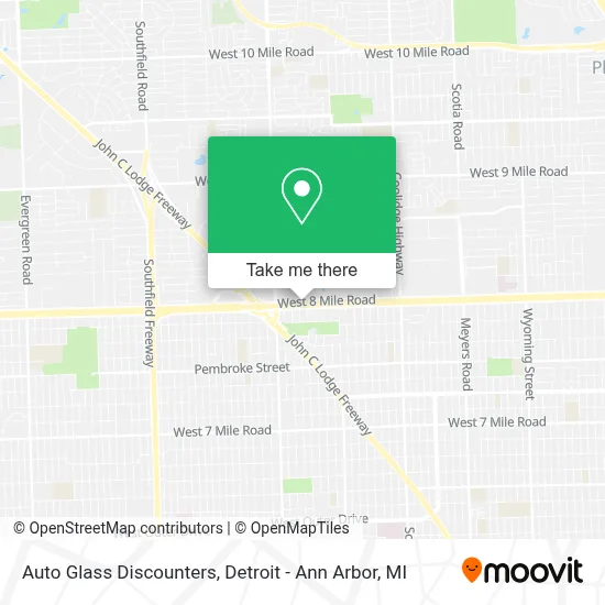 Auto Glass Discounters map