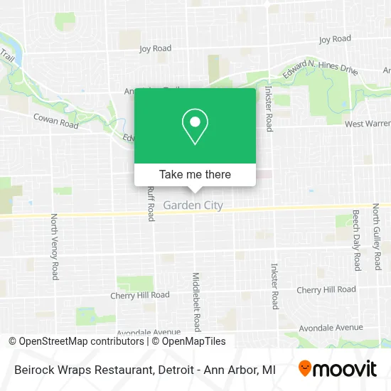 Beirock Wraps Restaurant map