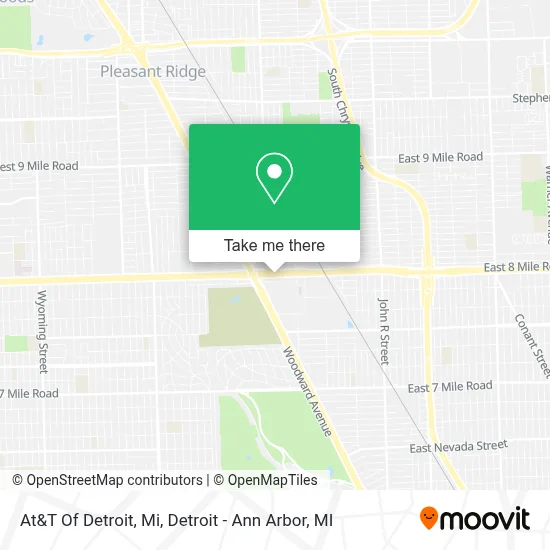 At&T Of Detroit, Mi map