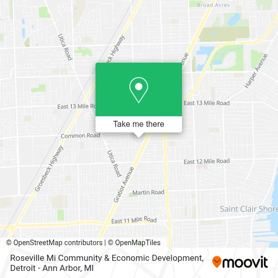 Roseville Mi Community & Economic Development map